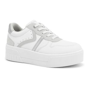 Tênis Plataforma Feminino Branco Ice SNK Ramarim 2484104-1