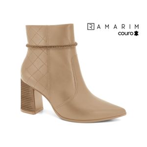 Bota Cano Curto Caqui com Strass Ramarim 2468102-6