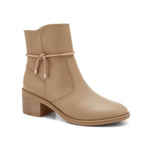 Bota Cano Curto Strass Feminina Caqui Ramarim 2459102-1