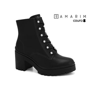 Bota Coturno Feminino Preta Ramarim 2450103-4