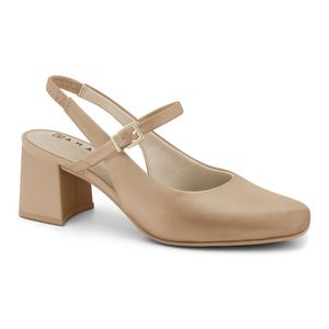 Slingback  Salto Bloco Caqui Ramarim 2417131-4