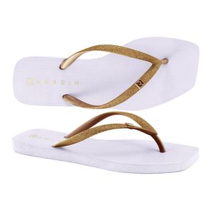 Chinelo Solarize Branco/Dourado Ramarim 231233-18