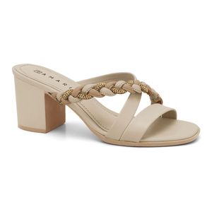 Tamanco  Salto Bloco Nude Ramarim 2431201-2