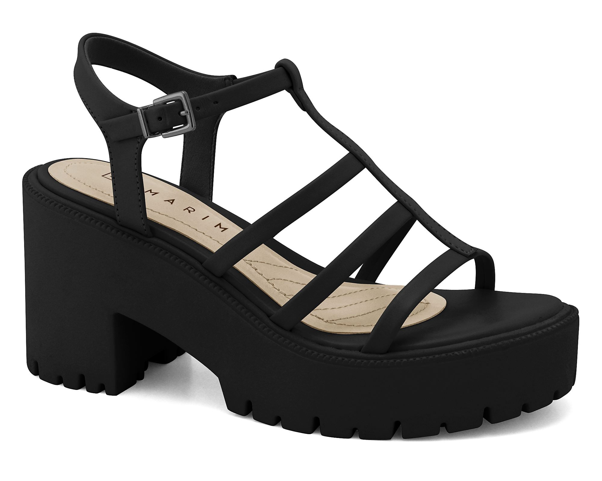 Sandália Ramarim Sandalia Tratorada Plataforma Sandália