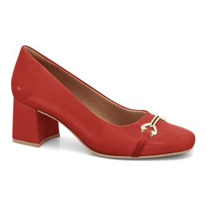 Scarpin Salto Bloco Vermelho Ramarim 2417223-10