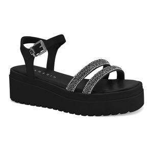 Sandália Anabela Preta Ramarim 2445205-8