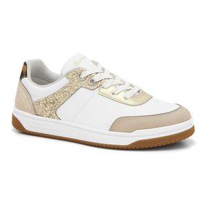 Tênis Feminino Almond/Branco/Ouro Onça Ramarim 2463204-2