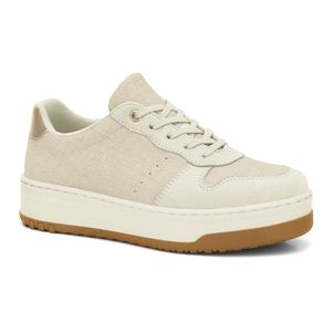 Tênis Feminino Camurça Coconut/Ouro Ramarim 2464201-2