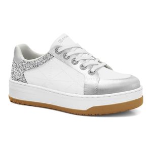 Tênis Feminino Metalizado Prata/Branco Ramarim 2464202-6