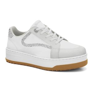 Tênis Feminino Camurça Branco/Prata Ramarim 2464204-2