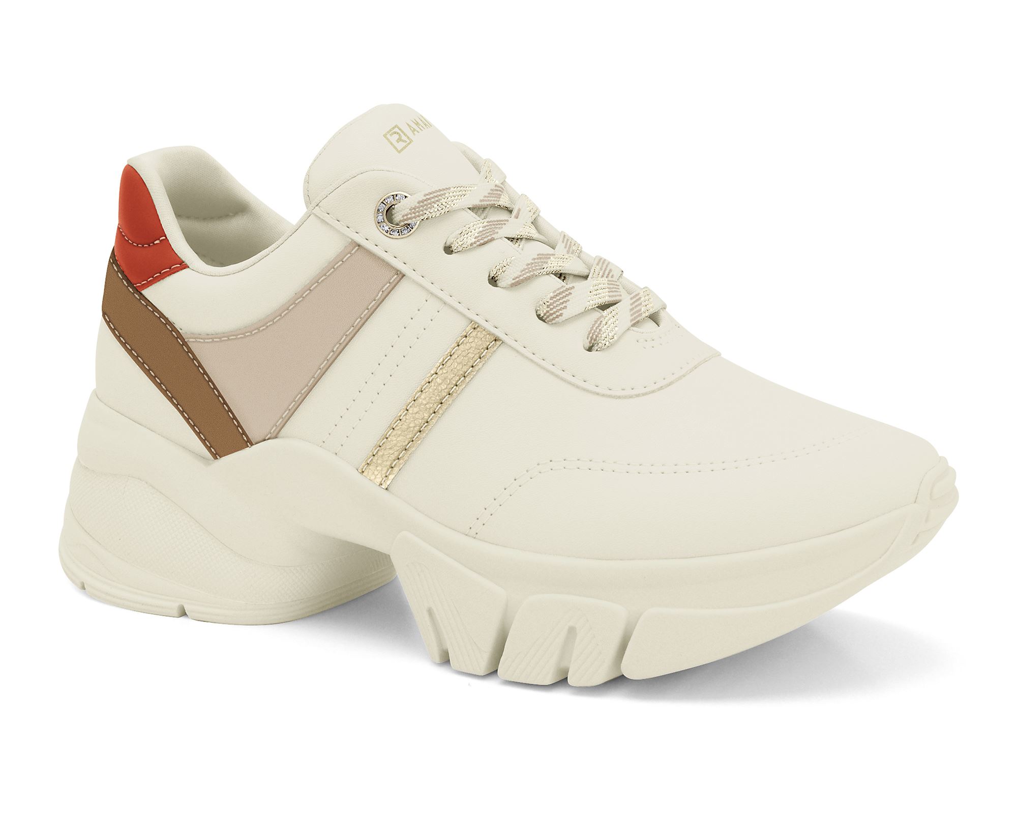 Tênis Feminino Chunky Coconut/Ouro Ramarim