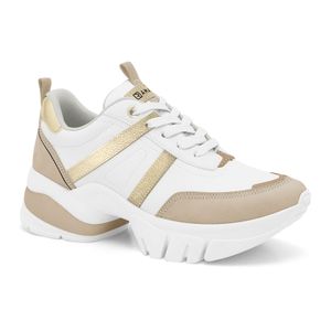 Tênis Branco/Almond/Ouro Chunky Ramarim 2480205-2