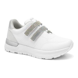 Tênis Jogging Feminino Branco/Off White/Prata Ramarim 2488201-2