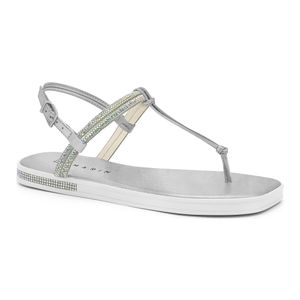 Sandália Rasteira Off White Ramarim 249103-2