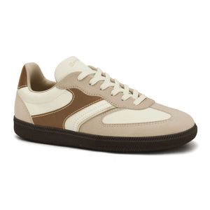 Tênis Casual Feminino Style Almond/Coconut/Metal Ouro/Camel Ramarim 2462204-7