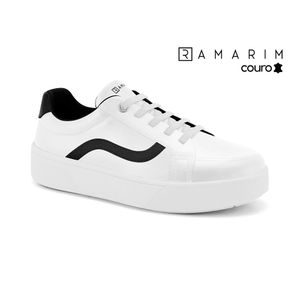 Tênis Branco com Preto Feminino Ramarim 2482104-6