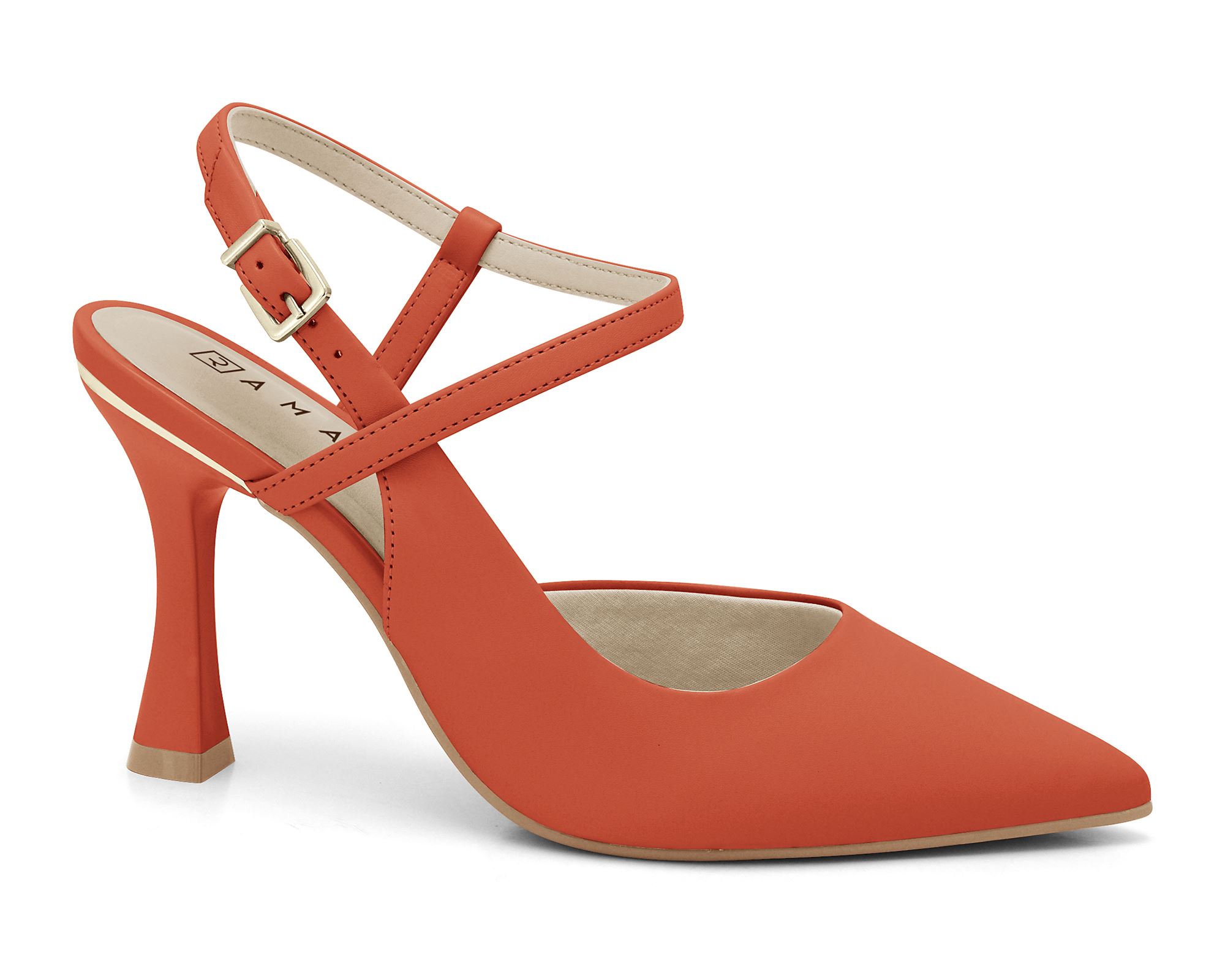 Slingback Scarpin Ramarim Salto Baixo Slingback Salto Baixo Peep