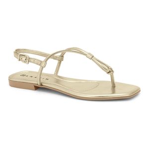 Sandália Rasteira Ouro Ramarim 2421203-1