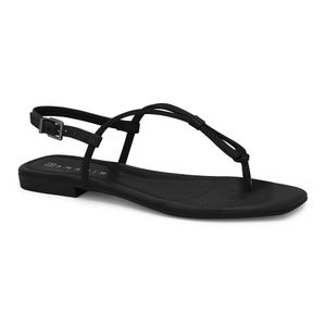 Sandália Rasteira Preta Ramarim 2421203-6