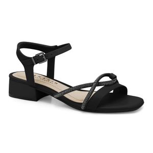 Sandália Femiina Preto/Strass Ramarim 2448251-7