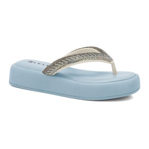 Chinelo Casual Luxy Off White/Capri Ramarim 2439236-2