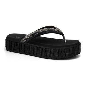 Chinelo Flatform Preto Ramarim 2443237-1