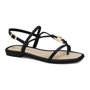 Sandália Preta Rasteira Ramarim 2440204-5