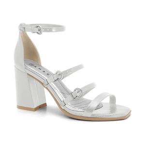 Sandália Salto Bloco Silver Ramarim 2541104-3