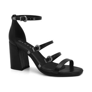 Sandália Salto Bloco Preta Ramarim 2541104-1