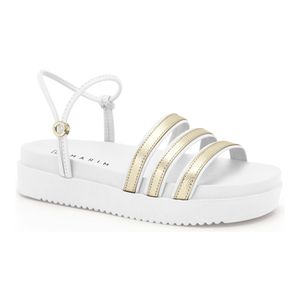 Sandália Branca Flatform Ramarim 2436204-4