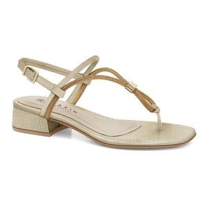 Sandália Salto Baixo Ouro Ramarim 2448206-19
