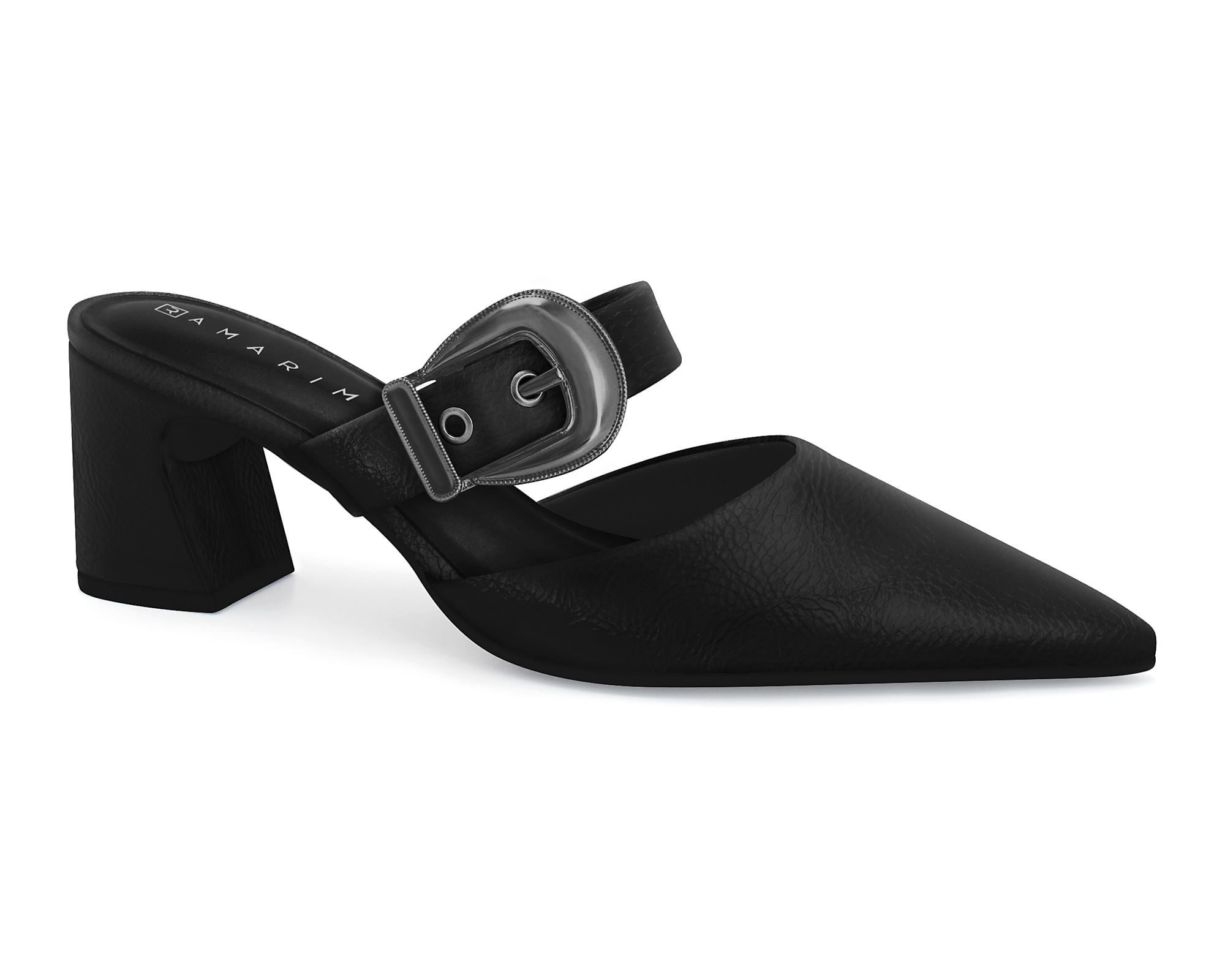 Mule Salto Bloco Preto Marketplace Ramarim