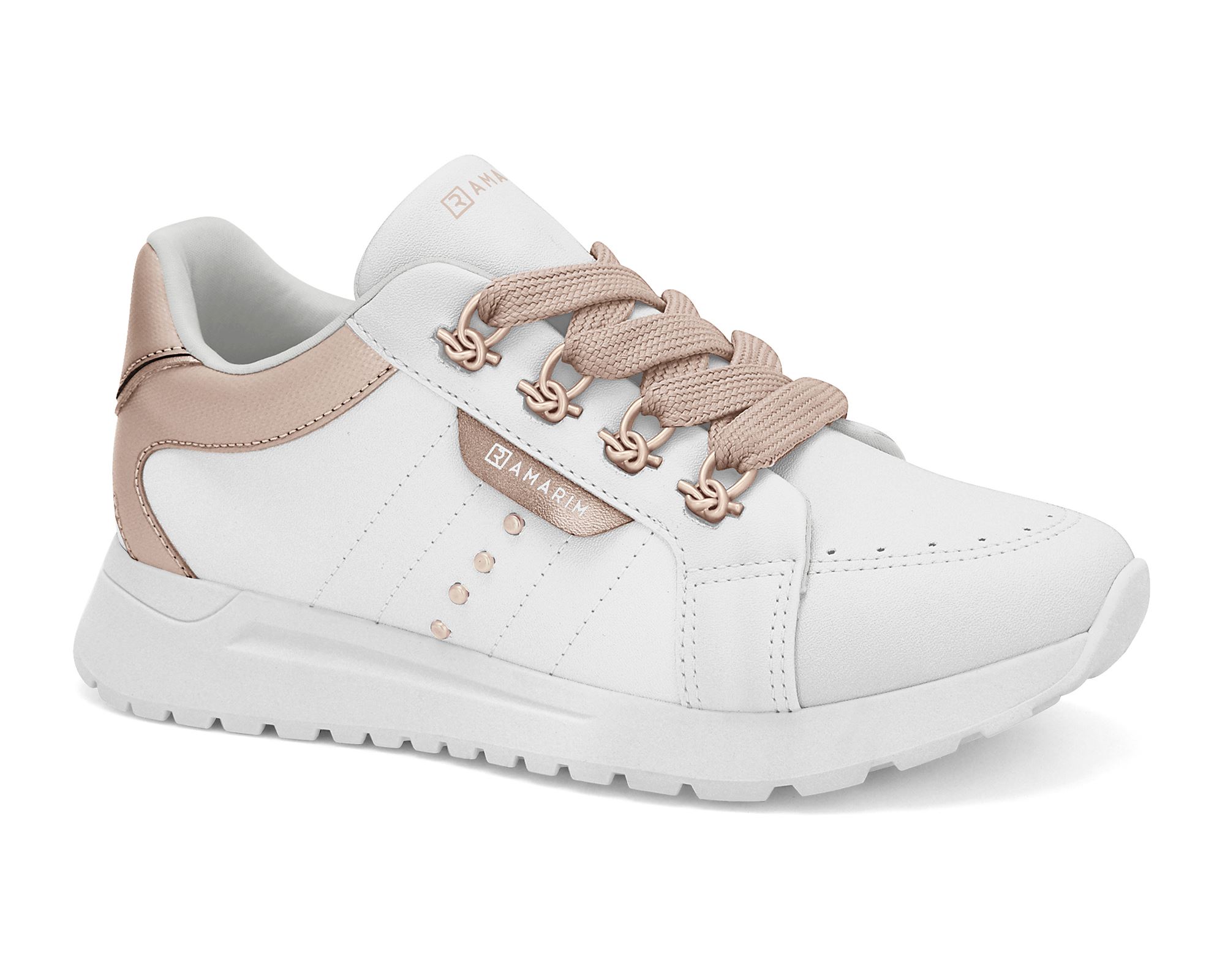 Tênis Casual Branco/Rosê Marketplace Ramarim