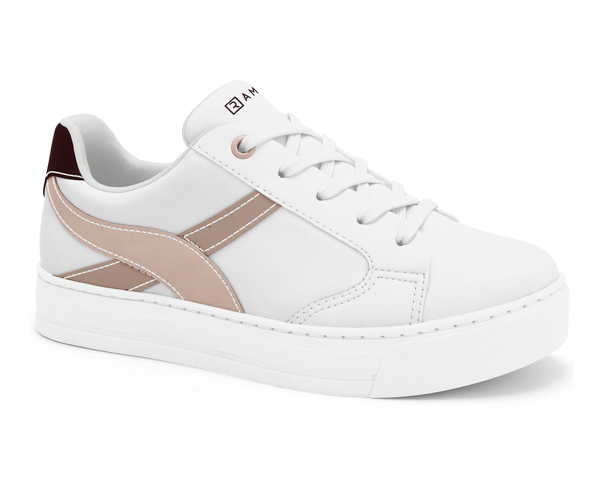 Tênis Feminino Camurça Ice/Branco/Prata Ramarim