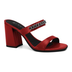 Tamanco Salto Bloco Carmim Ramarim 2541102-6