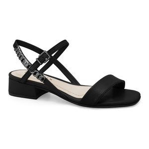 Sandália Salto Baixo Preta Ramarim 2548102-2