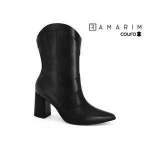 Bota Couro Preta Ramarim 2568104-4
