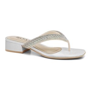Chinelo Salto Baixo Prata Ramarim 2448235-9