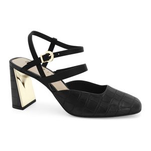 Sandália Salto Bloco Preta Ramarim 2518104-1