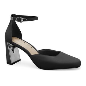 Sandália Salto Bloco Preta Ramarim 2518103-2