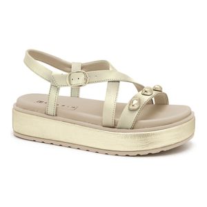 Sandália Papete Dourada Ramarim 2543205-6