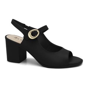 Sandália Salto Bloco Preta Ramarim 2531206-3