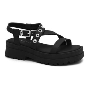 Sandália Papete Preta Ramarim 2538201-6