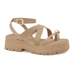 Sandália Papete Caqui Ramarim 2538204-6