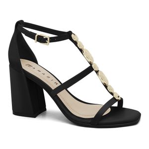 Sandália Salto Bloco Preta Ramarim 2541207-3