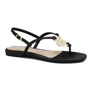 Sandália Rasteira Preta Ramarim 2525205-7