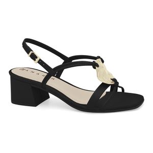 Sandália Salto Médio Preto Ramarim 2530204-5