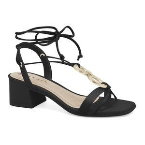 Sandália Salto Médio Preto Ramarim 2530205-6