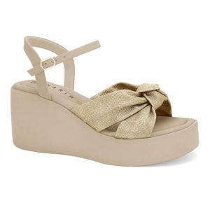 Sandália Anabela Dourado Ramarim 2533203-1