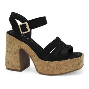 Sandália Salto Bloco Preto Ramarim 2535204-6